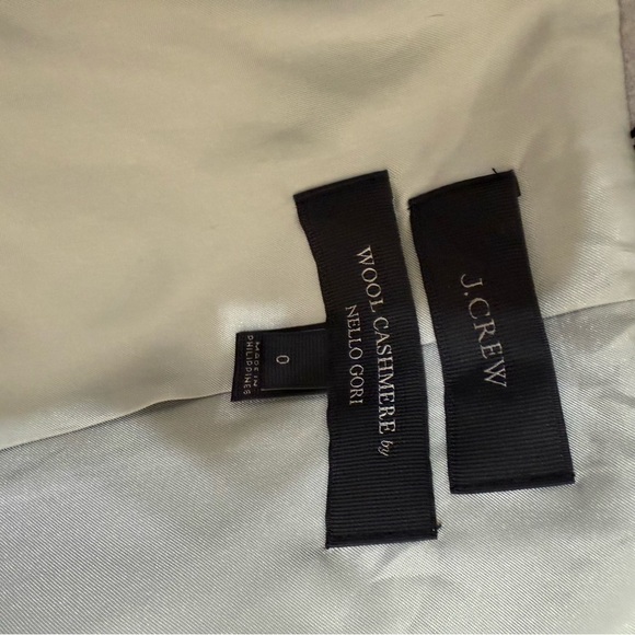 J. Crew Wool Cashmere Nello Gori Light Grey Peacoat size. 0 minimalist - Picture 7 of 8